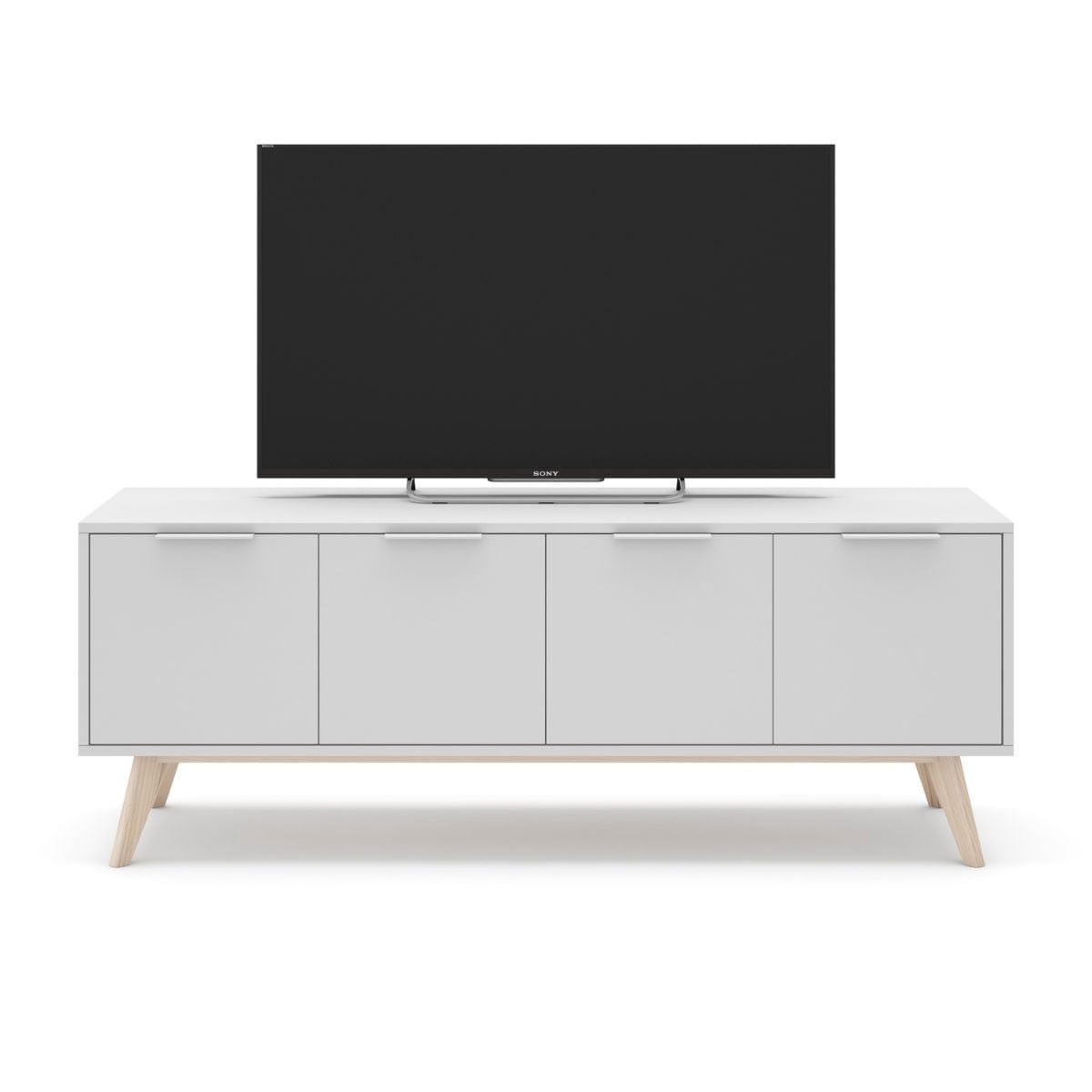 TV-STÄNDER Campus Weiß 140/40/53 cm - Weiß, Holz (40/53/140cm) - Calicosy