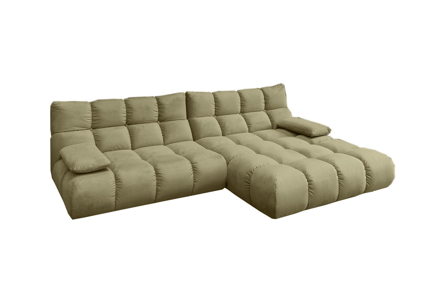 Kawola Ecksofa Olivgrün 290x178 cm