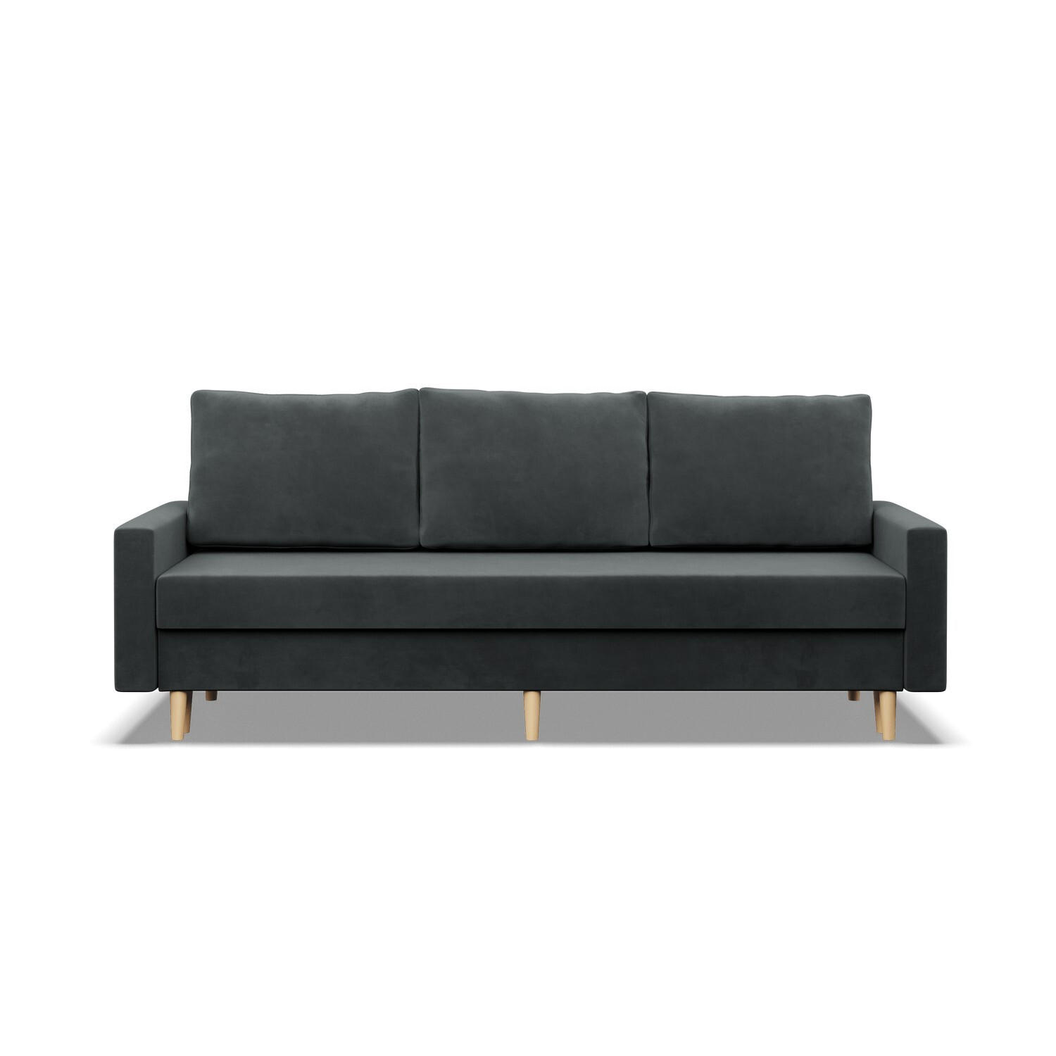 SOFA Blank dunkelgrau 212/92/92 - Dunkelgrau, Textil (212/92/92cm) - SIMKAM Furniture