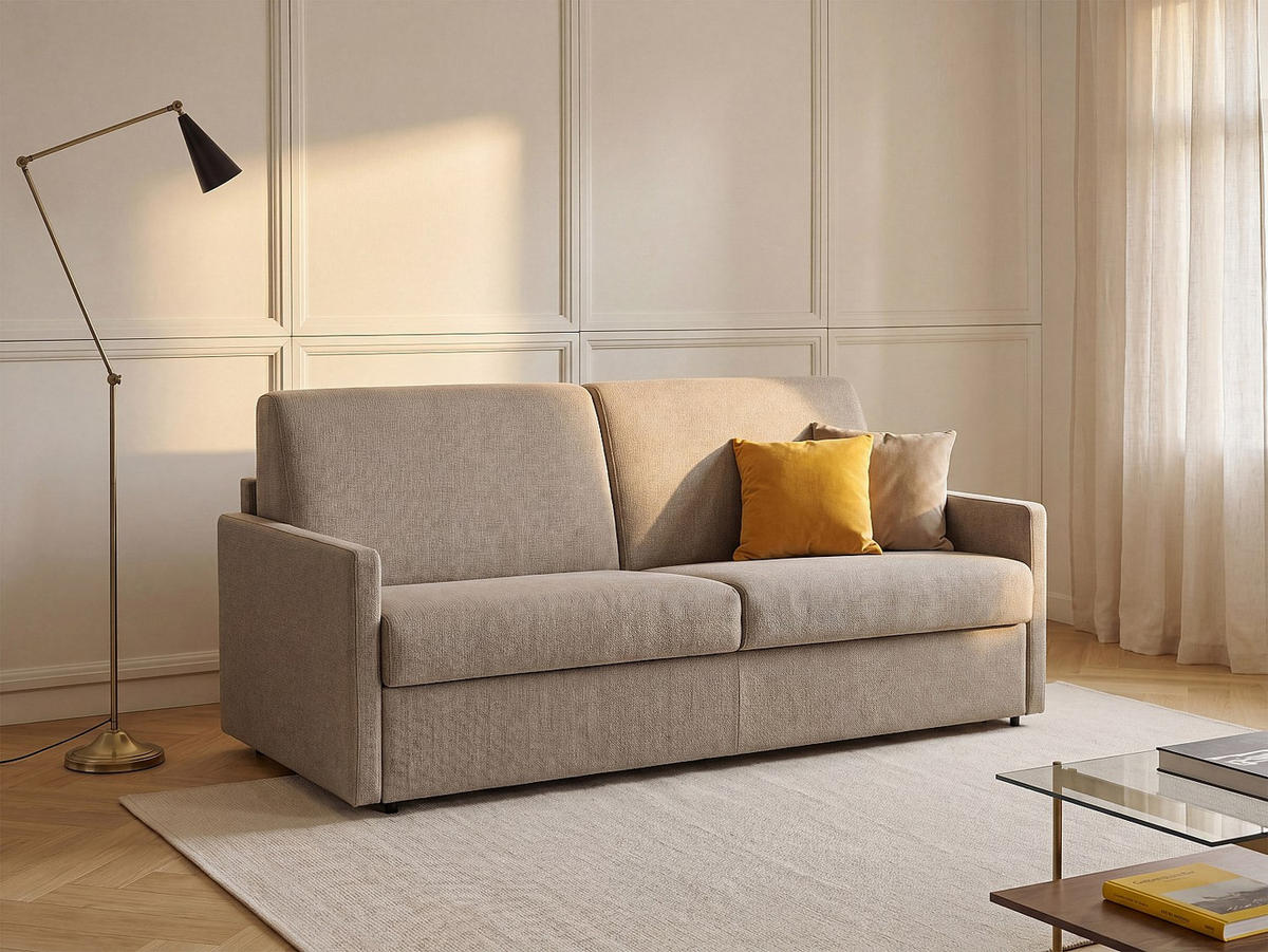 SCHLAFSOFA - 2 Personen - stoff - beige Calife - Beige, Textil (150/85/223cm) - Vente-Unique