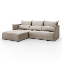 ECKSOFA L-Form Hannover stoff Castel Beige Links - Beige, Holz (188/246cm) - Kaiser Möbel