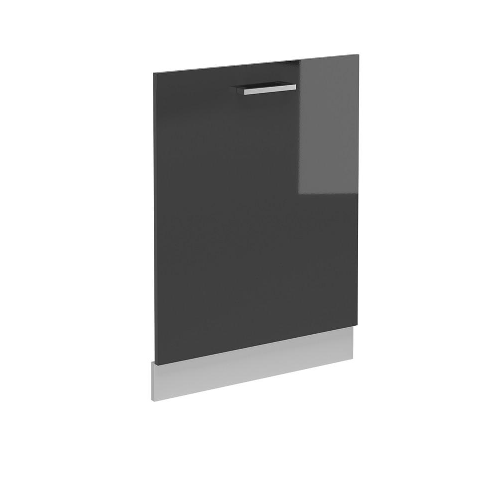 DISKMASKINENS FRONTPANEL R-Line Antracit h&ouml;gblank 60 cm utan b&auml;nkskiva Svart h&ouml;gglans, Vit 81.8/60/1.6 cm
