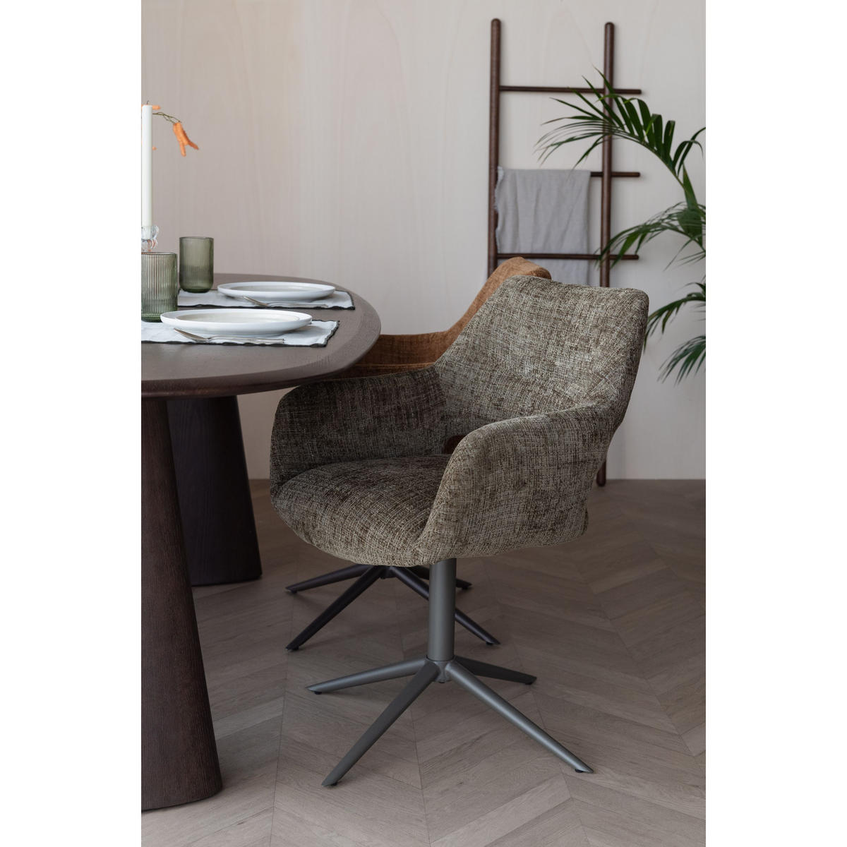 ESSZIMMERSTÜHLE Merel Armleuning Grün - 2 er Set - Grün, Kunststoff (60/85/62cm) - Housecraft Living