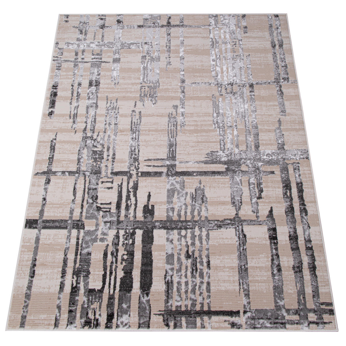TEPPICH CRYSTAL Creme Grau 200/300 cm - Creme/Grau, Textil (200/300cm) - Tapiso