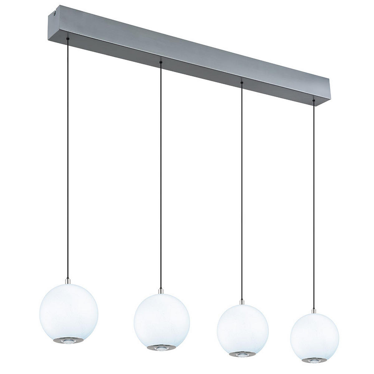 LED PENDELLEUCHTE Simmons Glas Grau, CCT, höhenverstellbar - Grau, Glas (99/15/150cm) - Globo Lighting