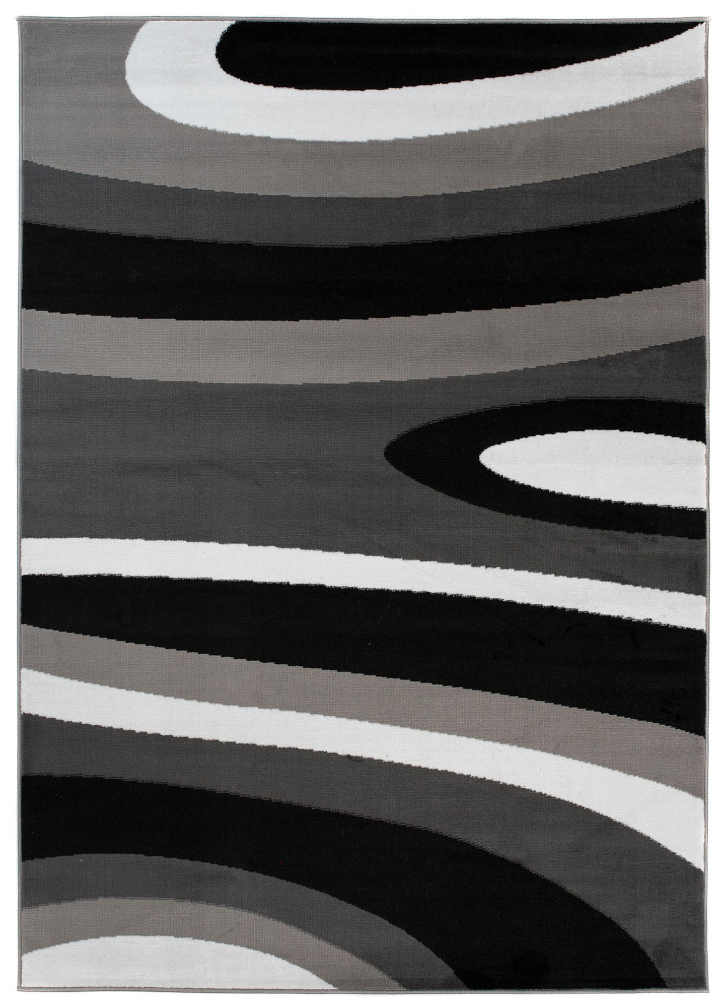 TEPPICH MAYA Schwarz Streifen Gestreift 250/350 cm - Schwarz, Textil (250/350cm) - Tapiso