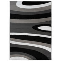 TEPPICH MAYA Schwarz Streifen Gestreift 250/350 cm - Schwarz, Textil (250/350cm) - Tapiso