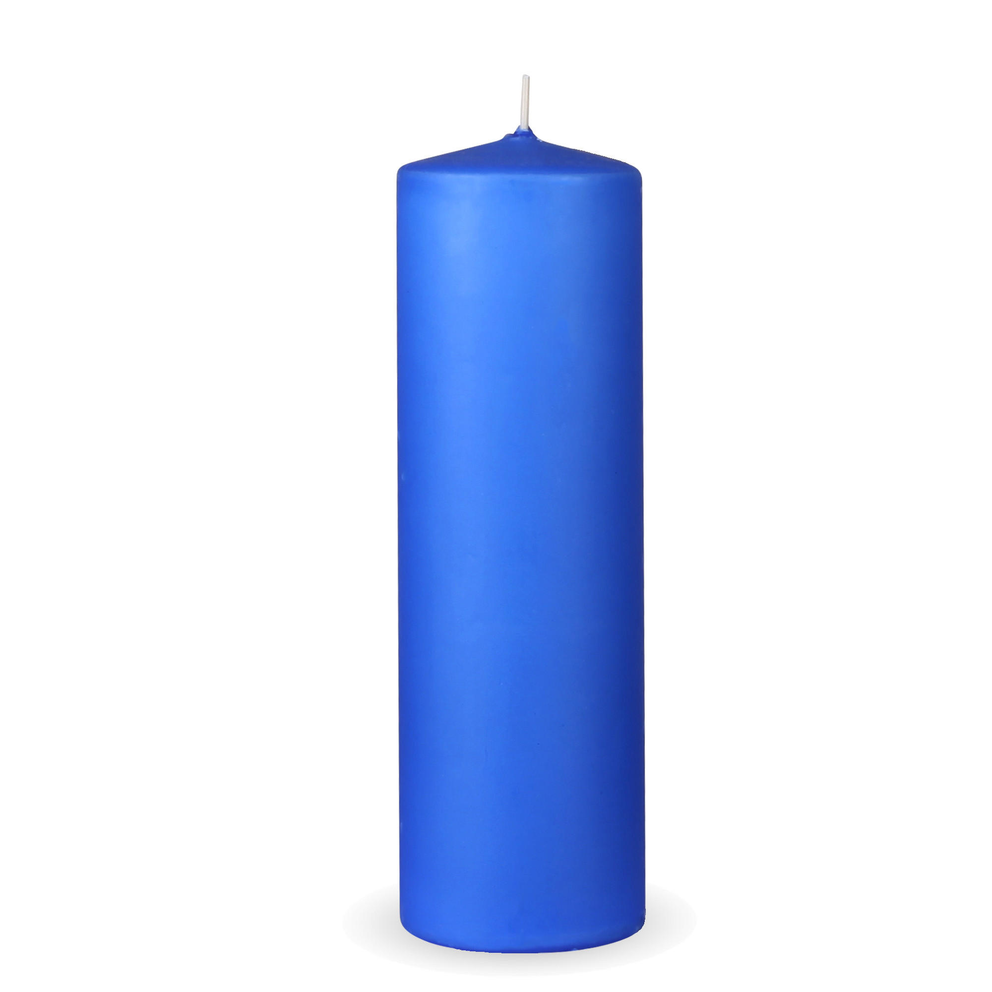 STUMPENKERZEN "Dunkelblau", Größe Ø7cm x Höhe: 20 cm - Dunkelblau, Naturmaterialien (7/20cm) - HS Candle