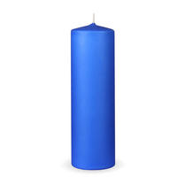 STUMPENKERZEN "Dunkelblau", Größe Ø7cm x Höhe: 20 cm - Dunkelblau, Naturmaterialien (7/20cm) - HS Candle