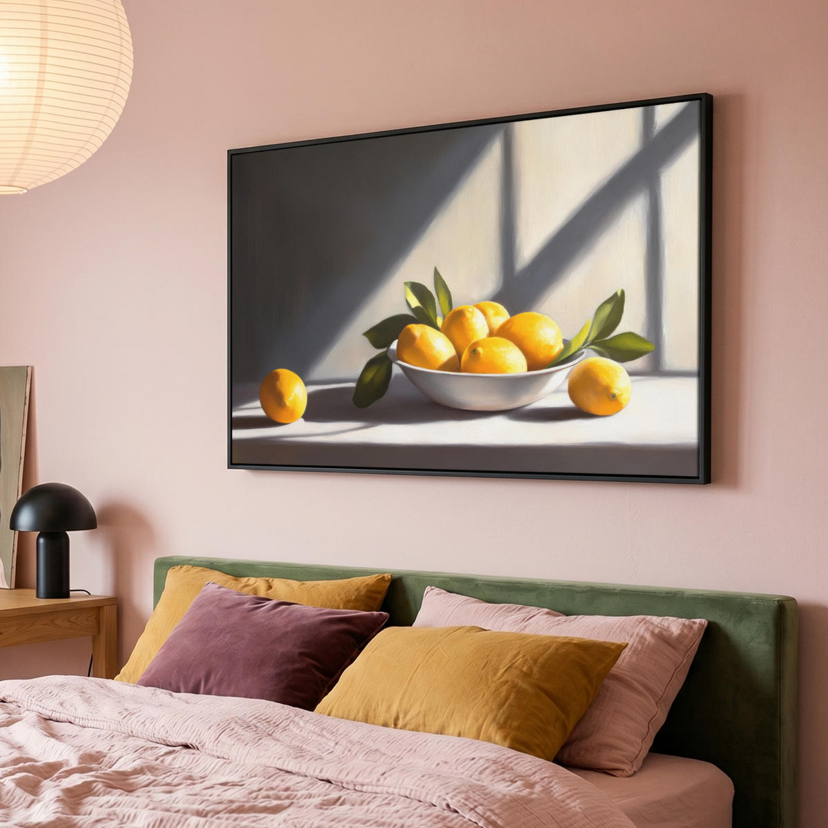 LEINWAND Bilder mit Rahmen - Zitronen - Stilleben - Gelb - 120x80 - Gelb, Textil (120/80cm) - MuchoWow