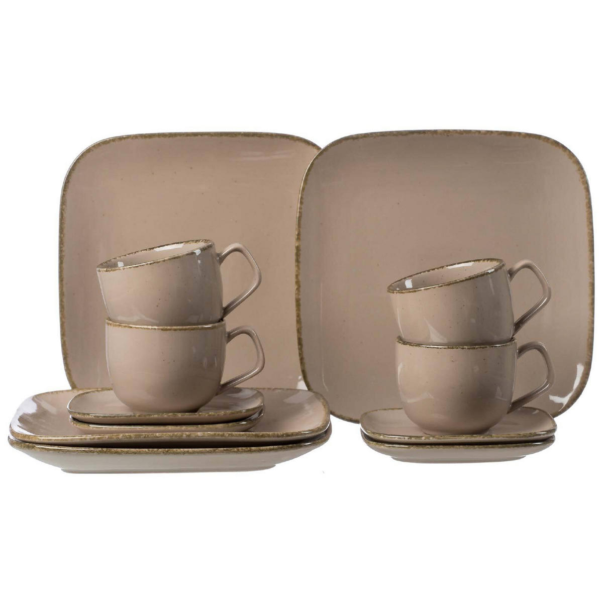 KAFFEESERVICE Casa Grau 12er Set - Grau, Keramik (30/27/33cm) - Ritzenhoff Breker