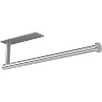 KÜCHENROLLENHALTER Edelstahl Silber selbstklebend oder bohrbar - Weiß, Metall (7/4.5/28.5cm)