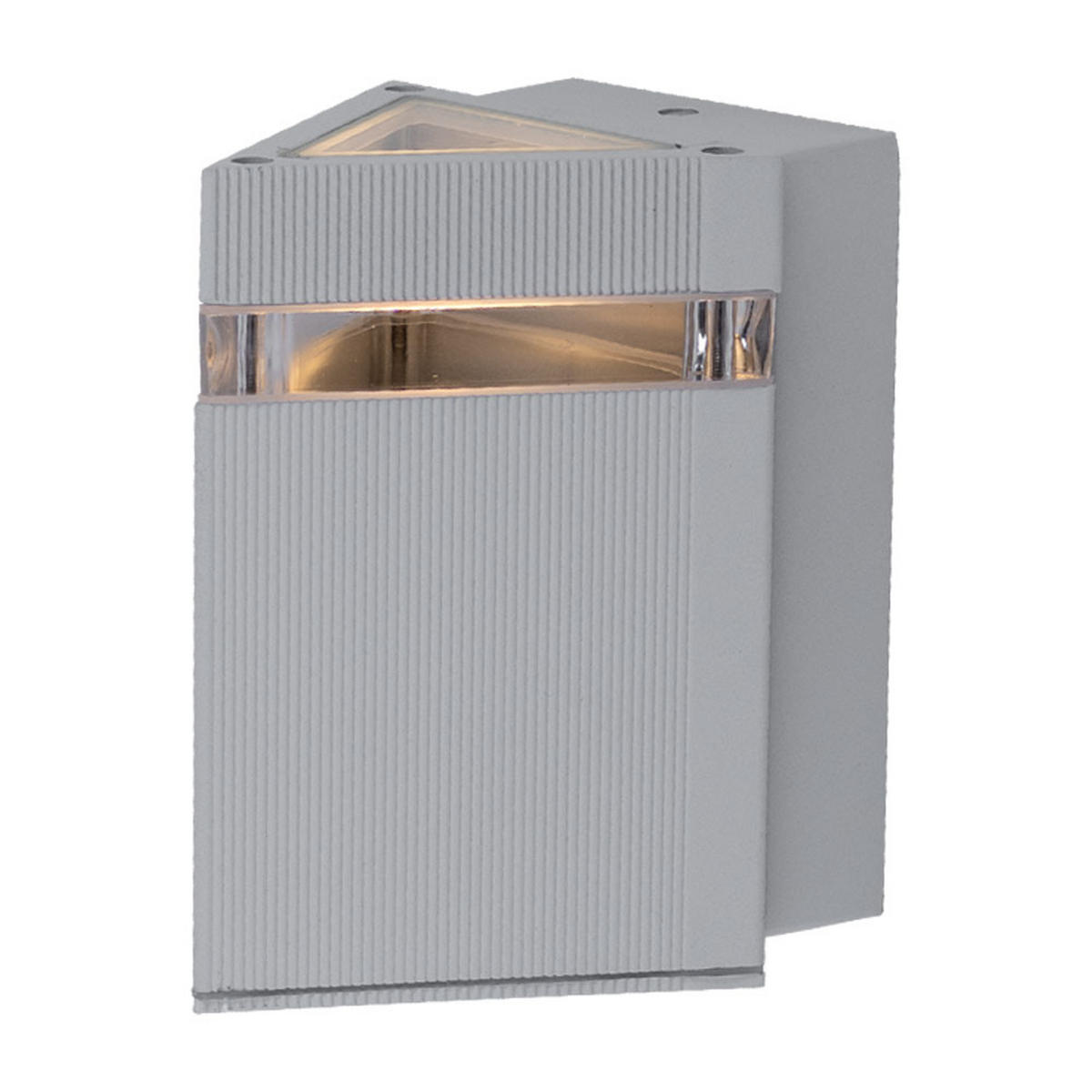 AUSSEN-WANDLEUCHTE ESTERNA Weiß lackiert - Weiß, Glas (11/15.3/13.5cm) - Esto