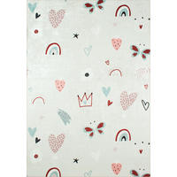 KINDERTEPPICH mit mehrfarbigem Muster Happy 160x230 cm - Pink, Textil (160/230cm) - Nazar Rugs