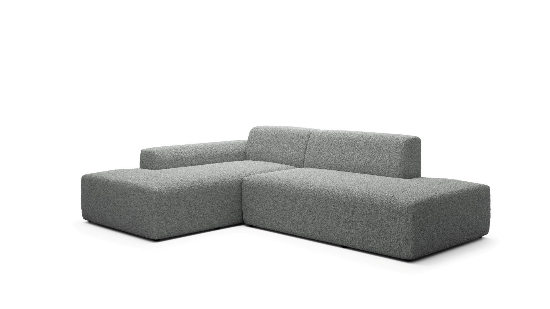 ECKSOFA Modular Premium Grau - Schwarz/Grau, Holz/Holzwerkstoff (280/190cm) - Furnisell