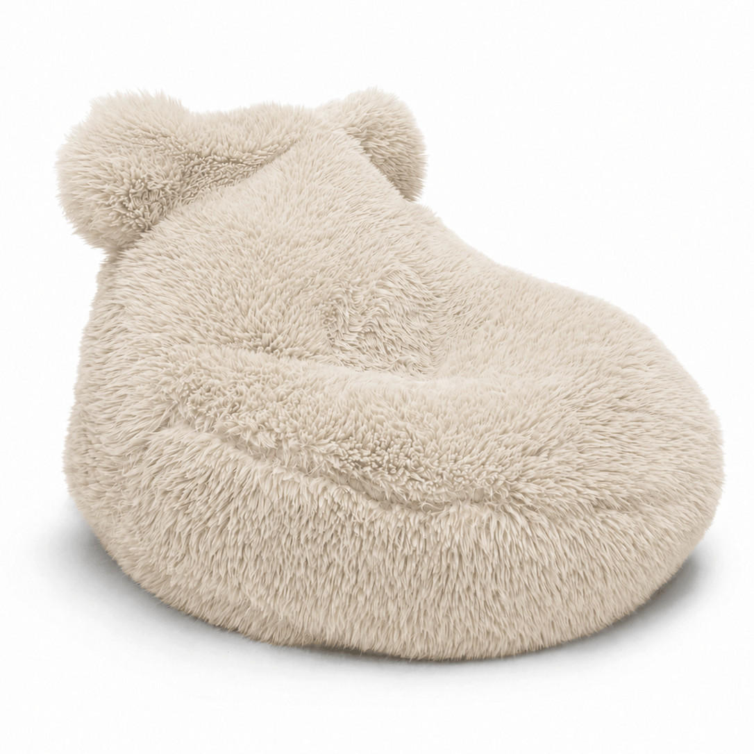 SITZSACK Teddy Mammoth flauschig - Beige, Textil (58/50/67cm) - MeowBaby