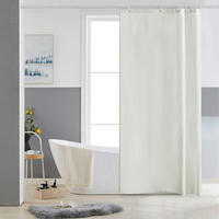 DUSCHVORHANG Polyester 90 x 180 cm Beige - Weiß, Textil (90/180cm)