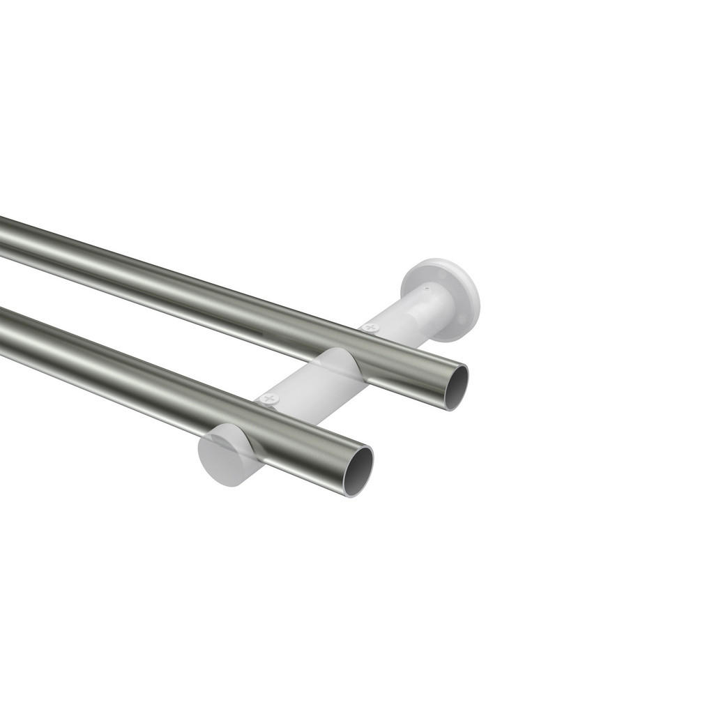 Thumbnail - Interdeco Gardinenstangen-Set, Edelstahl, Metall, 180 cm, Wohntextilien, Gardinen & Vorhänge, Gardinen-Stangen