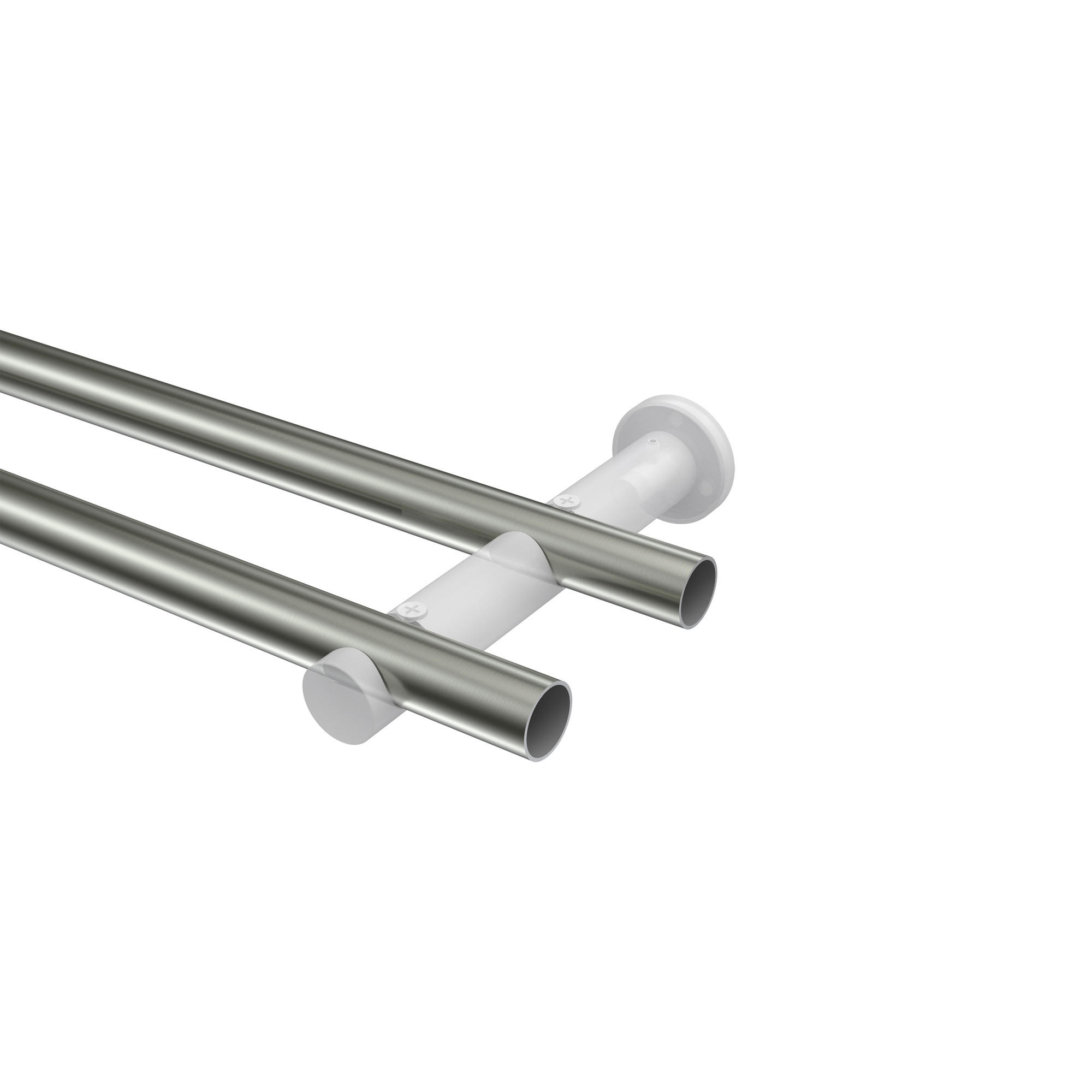 Thumbnail - Interdeco Gardinenstangen-Set, Edelstahl, Metall, 280 cm, Wohntextilien, Gardinen & Vorhänge, Gardinen-Stangen