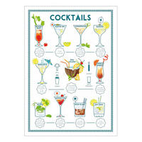 GESCHIRRTUCH Cocktails passend 50 x 70 cm - Multicolor, Textil (50/75cm) - Winkler