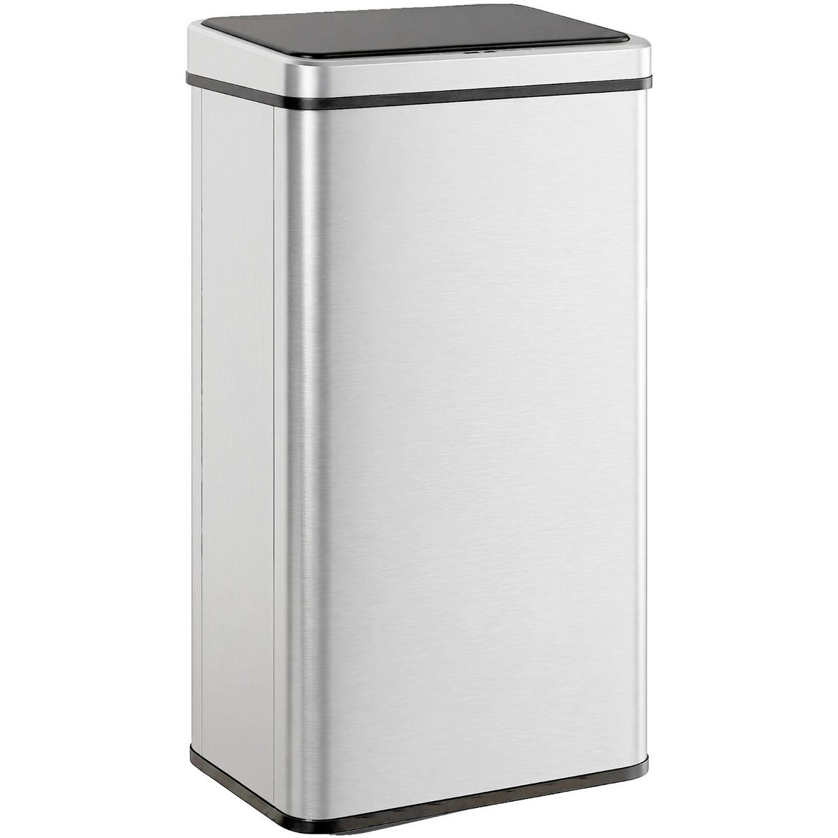 MÜLLEIMER Automatischer Küchen 50L 35/67/26 cm Edelstahl Silber MIT SENSOR, SOFT-CLOSE - Silberfarben, Metall (26/67/35.5cm) - Rolipo