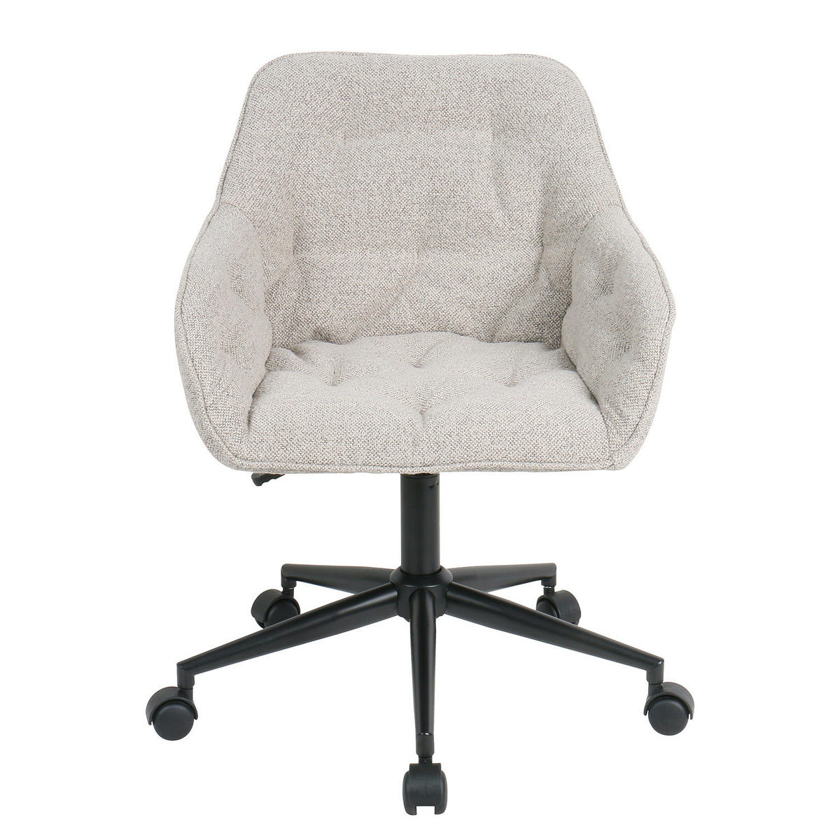 BÜROSTUHL - Samt - Beige/Schwarz, Textil/Metall (56/80/56cm) - home24