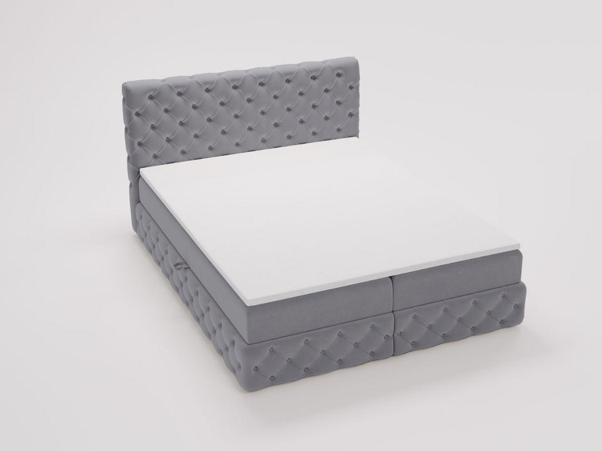 BOXBETT Canolo 140x200 Grau - Grau, Holz/Textil (140/200cm) - Graingold