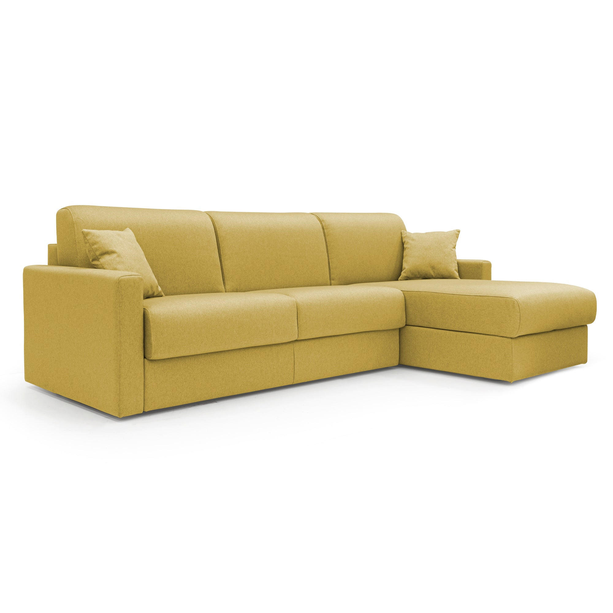 ECKSOFA LINKS Chris - Gelb, Textil (288/96cm) - Divani.store