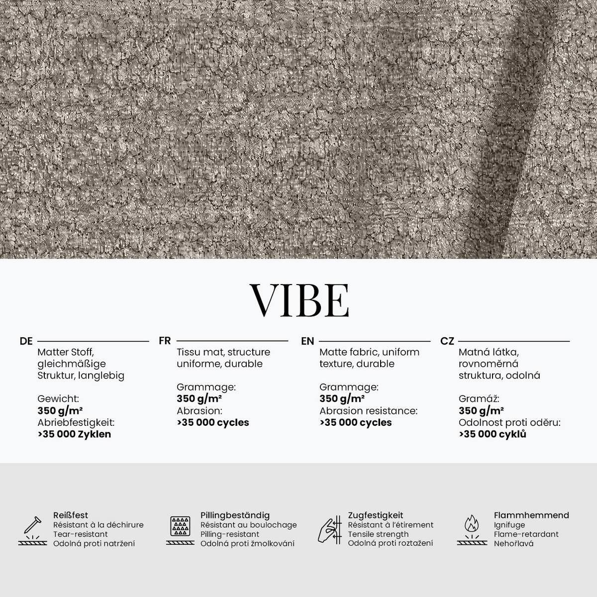 ECKSOFA ALVENO L - Hellgrau Schenille glatt - Links Seite - Hellgrau/Schwarz, Textil/Metall (218/344cm) - MKS