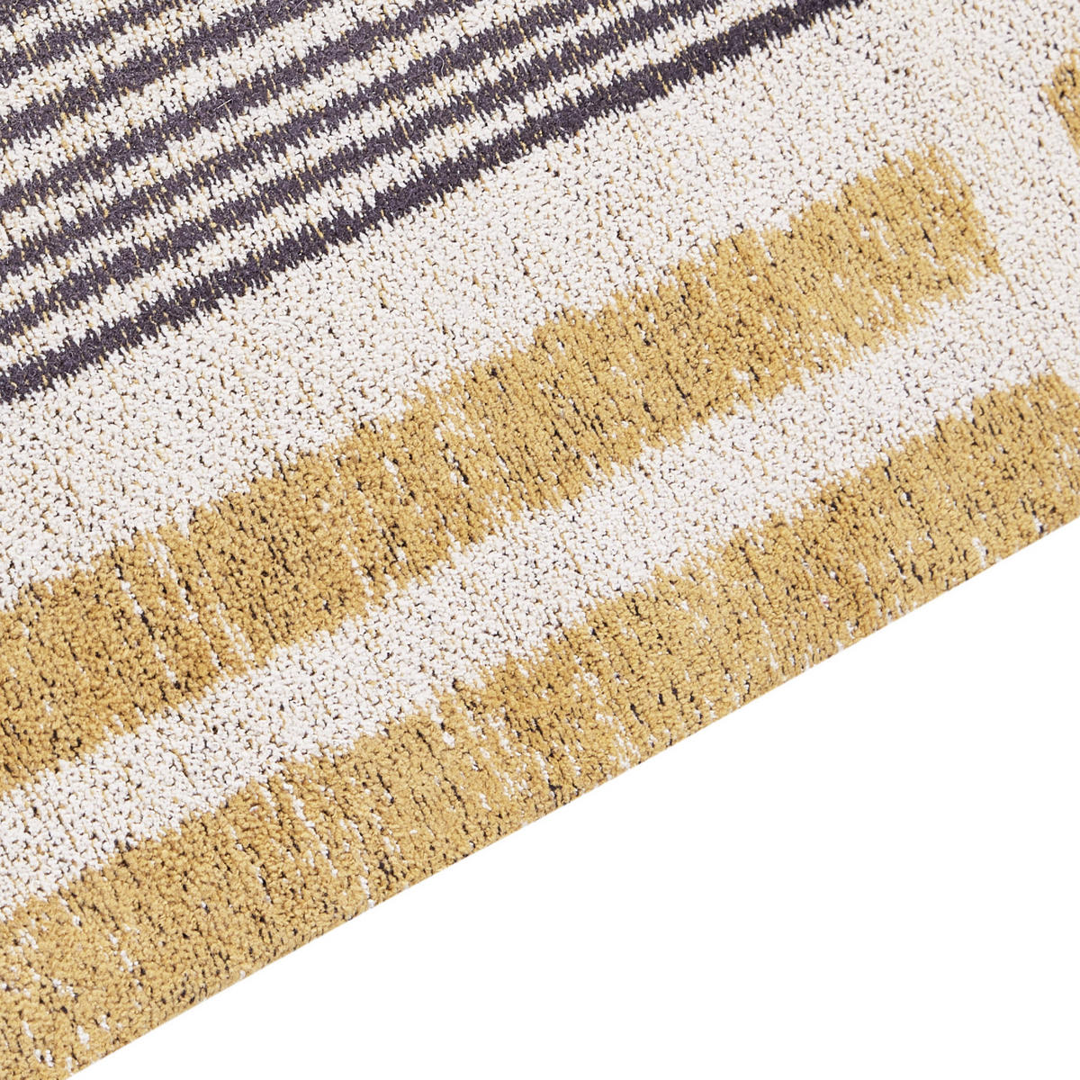TEPPICH geflochten Katra 150/80 cm - Gelb, Textil (80/150cm) - Beliani