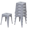 HOCKER METALL Grau 6er-Set - Grau, Metall (39/46/39cm) - MCW