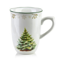 BECHER Santa Lila Weiß 15x11x11 cm Porzellan - Grün, Keramik (0.34L) - Mondex