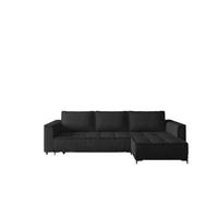 ECKSOFA Juna Mit Schlaffunktion - Schwarz, Holzwerkstoff/Textil (240/140cm) - Fun Möbel