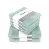 6ER Set Pura Mint 2x Duschtuch + 4x Handtuch - Mintgrün, Textil (50/100cm) - Herzbach Home
