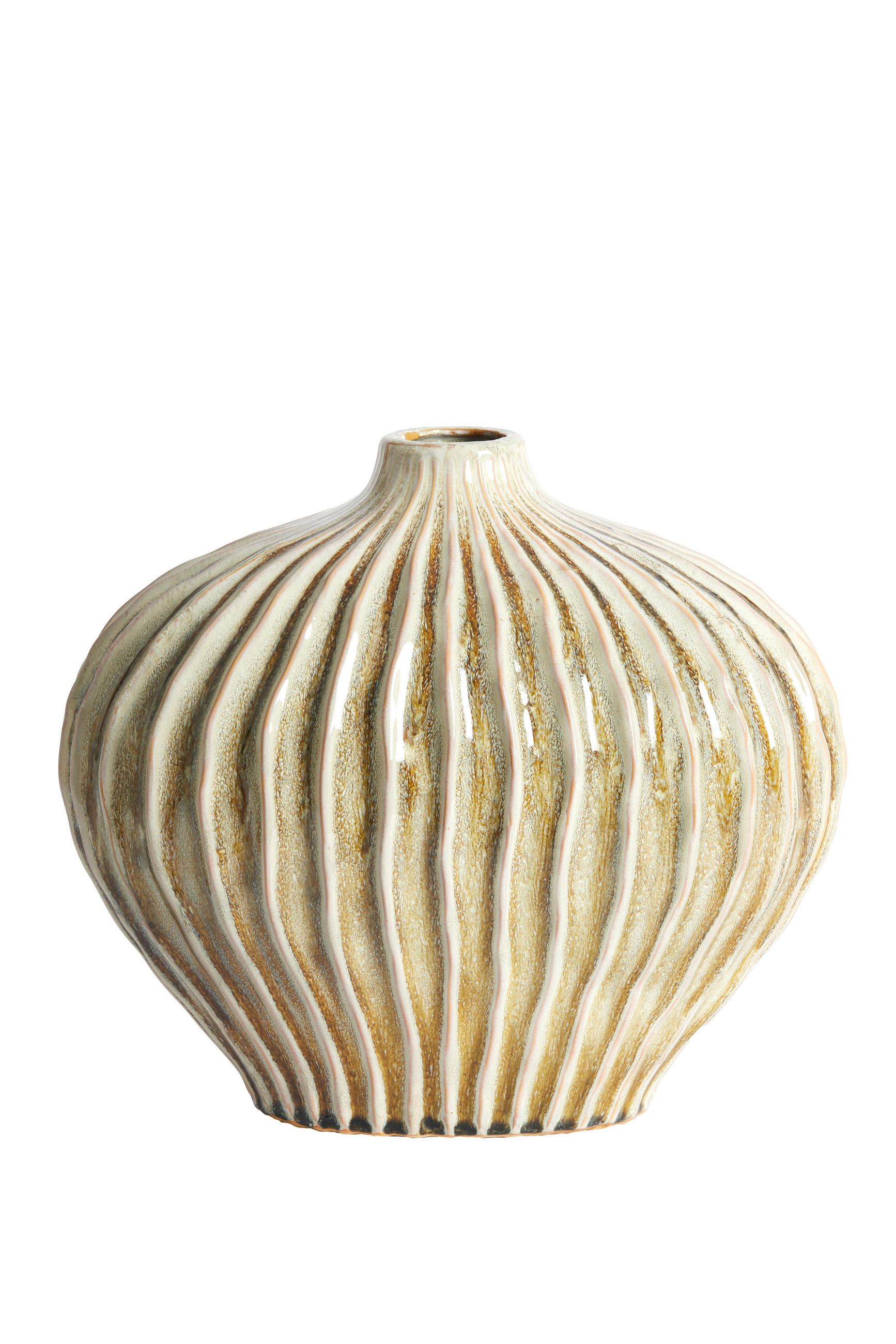 VAZE Lorito Grün 35/21/30 cm - Grün, Keramik (30cm) - Light & Living