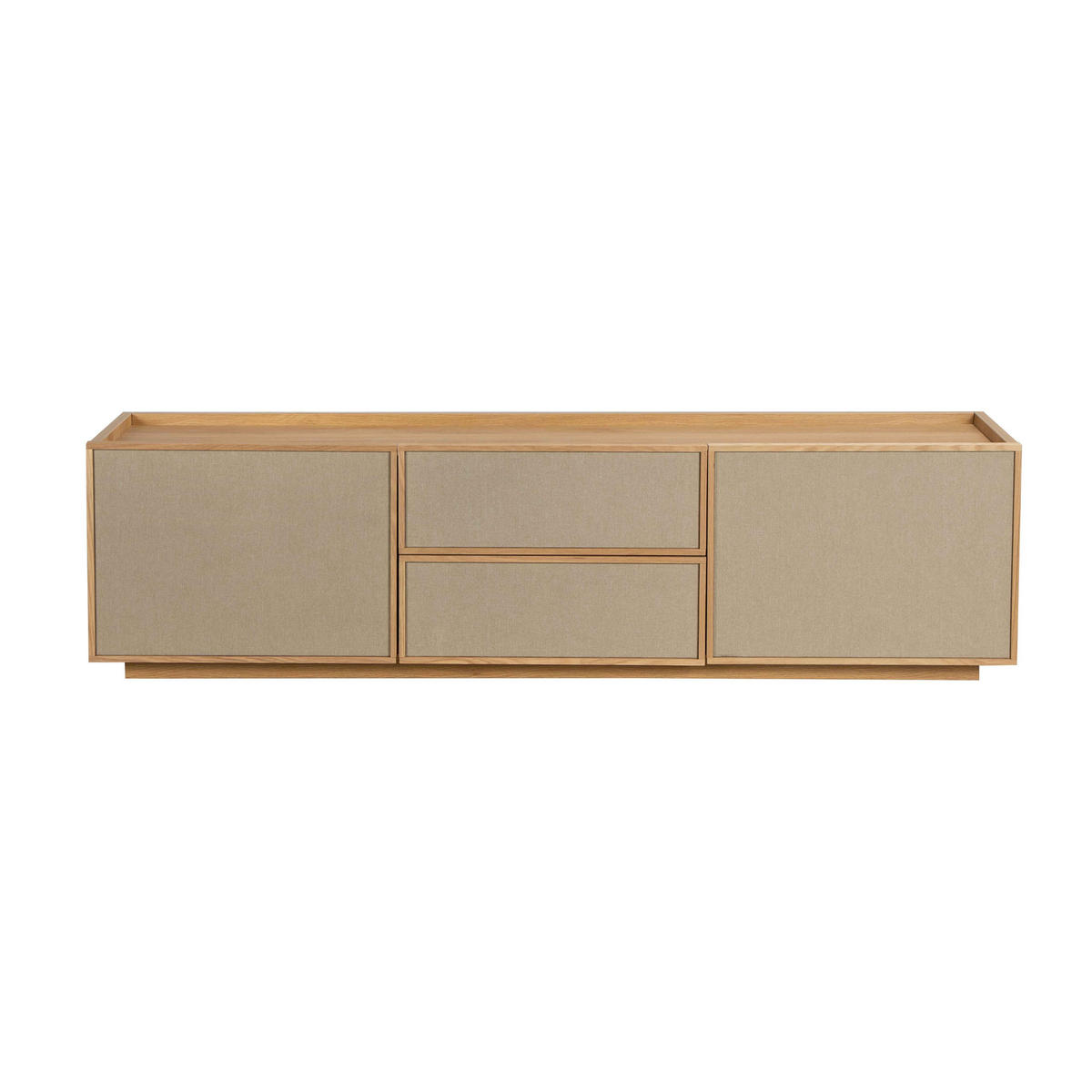TV-MÖBEL, helle Holzoptik - Beige, Holz (150/40/40cm) - Oviala