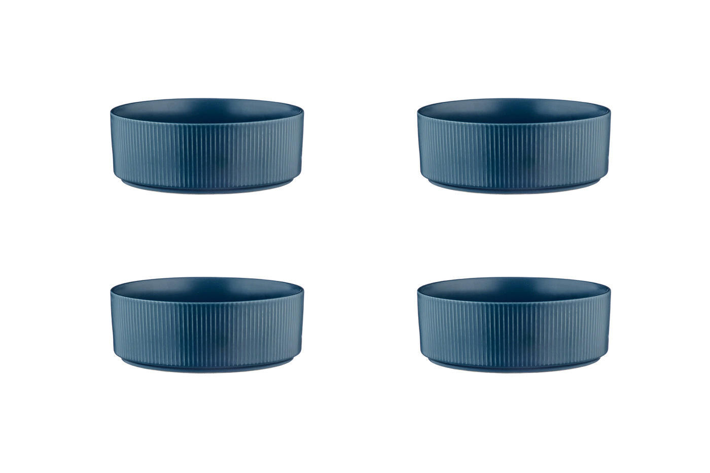 SCHALEN Scandi Ø16,5cm - 4er-Set - Marineblau - Blau, Keramik (16.5cm) - Björn
