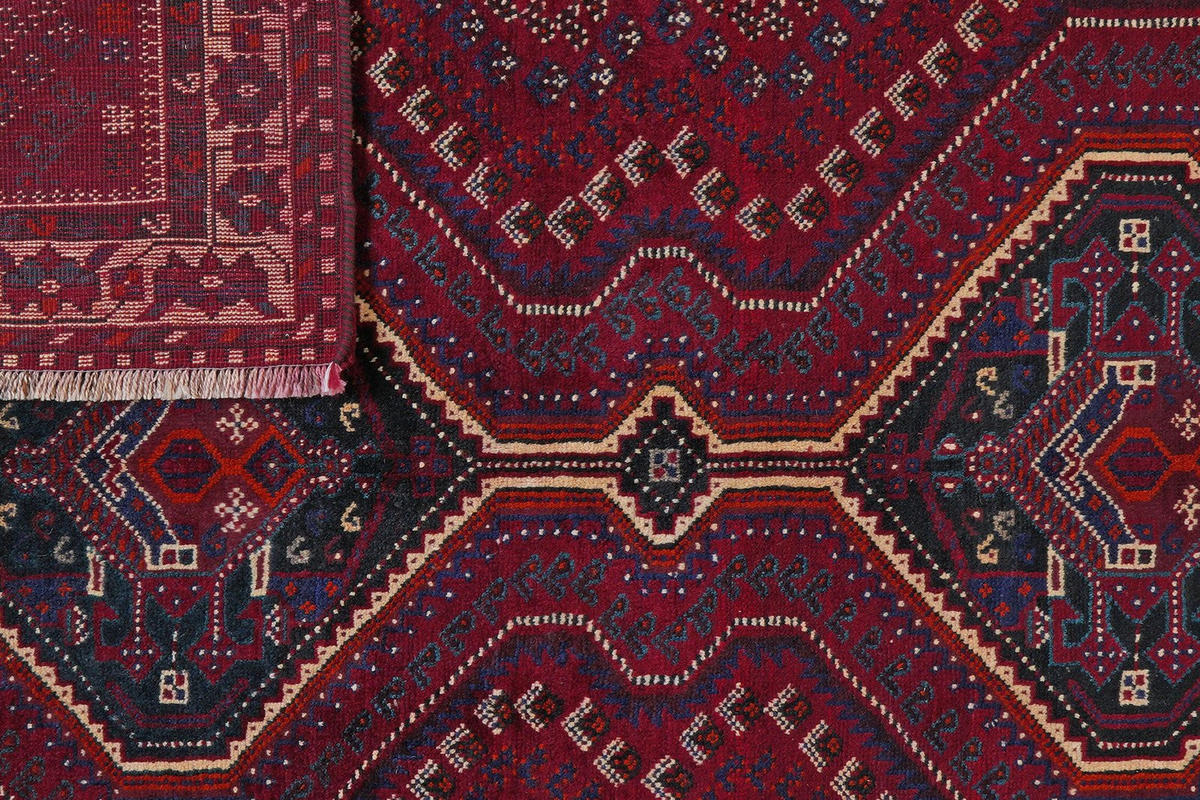 ORIENTTEPPICH handgeknüpft Gashgai Rot 205/164 cm Schurwolle - Rot, Textil (164/205cm) - Looma