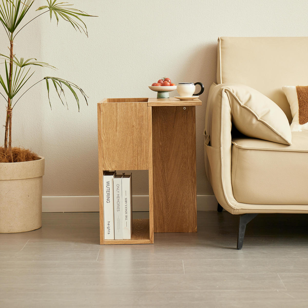 BEISTELLTISCH Rund Braun 50 x 50 x 49 cm - Braun, Holz (18/45/55cm) - Nordlys