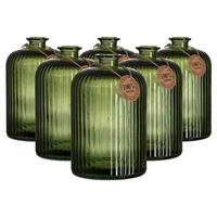 VASEN Guyana Stripes grün 24 cm 6er Set - Grün, Glas (24cm) - Ritzenhoff Breker