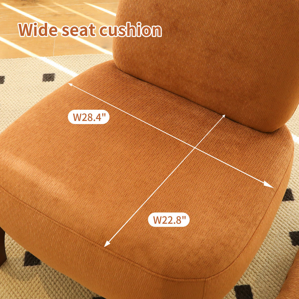 SESSEL Samt Karamell Ohne Armlehnen Massivholzbeine - Cognac, Textil (86.9/69.9/72.1cm) - Urban Meuble