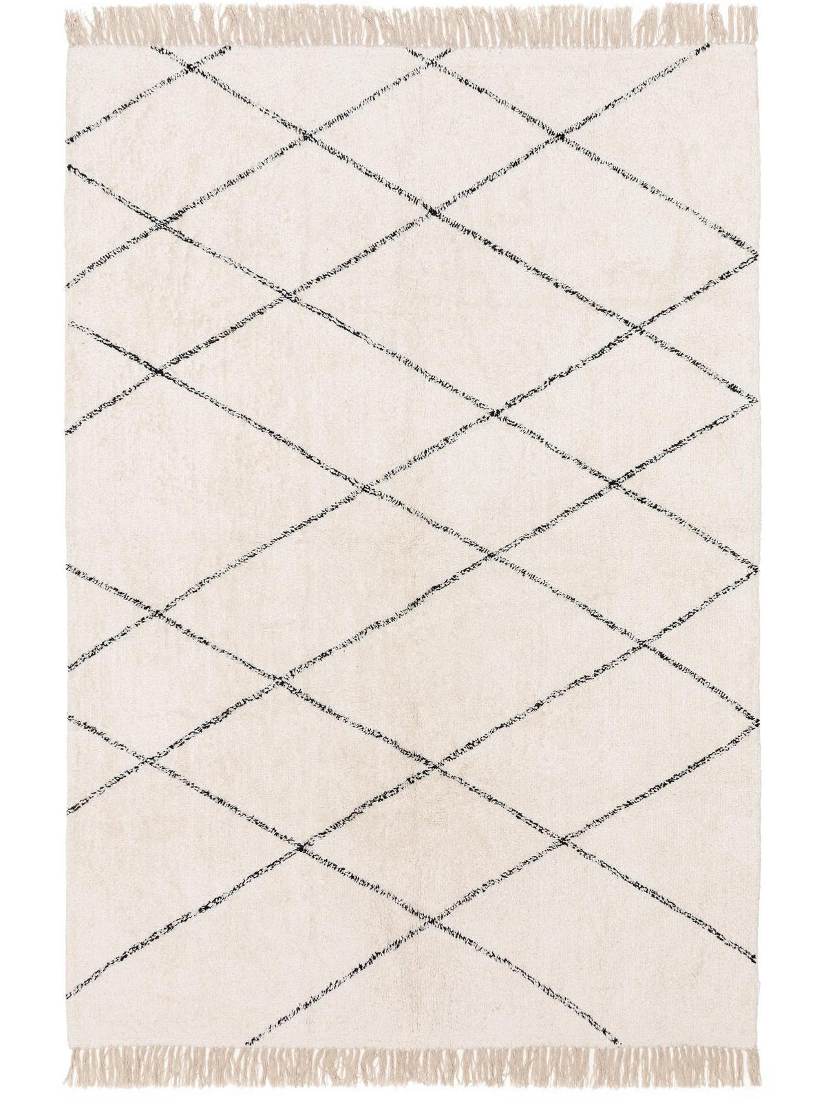 BAUMWOLLTEPPICH waschbar Naomi Cream 120x170 cm - Creme, Textil (120/170cm) - benuta Nest