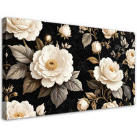 LEINWANDBILD Blumen 80x40cm - Schwarz, Textil (80/40cm) - Feeby