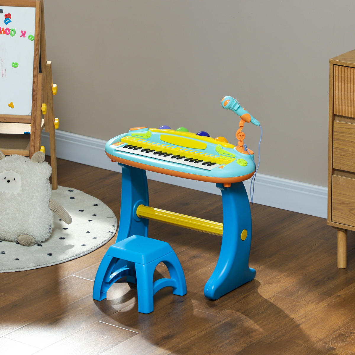 KINDERPIANO DE-18646 Mehrfarbig - Blau, Kunststoff (25/63/58.5cm) - ComfortXL