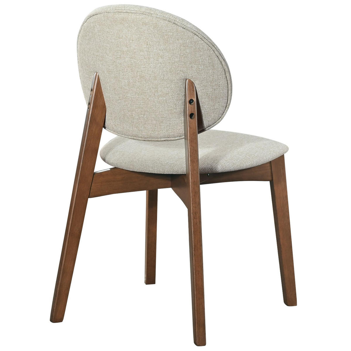 HOLZSTUHL Stenne Braun / Beige - Beige/Nussbaumfarben, Holz/Textil (47.5/83/58cm) - Selsey