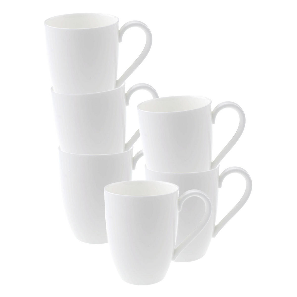 BECHER MIT HENKEL Royal weiß 300 ml 6er Set - Weiß, Keramik (0.3L) - Villeroy & Boch