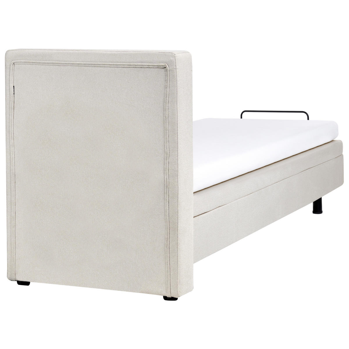 POLSTERBETT verstellbar 80/200 cm Beige Duke - Beige, Textil (80/200cm) - Beliani
