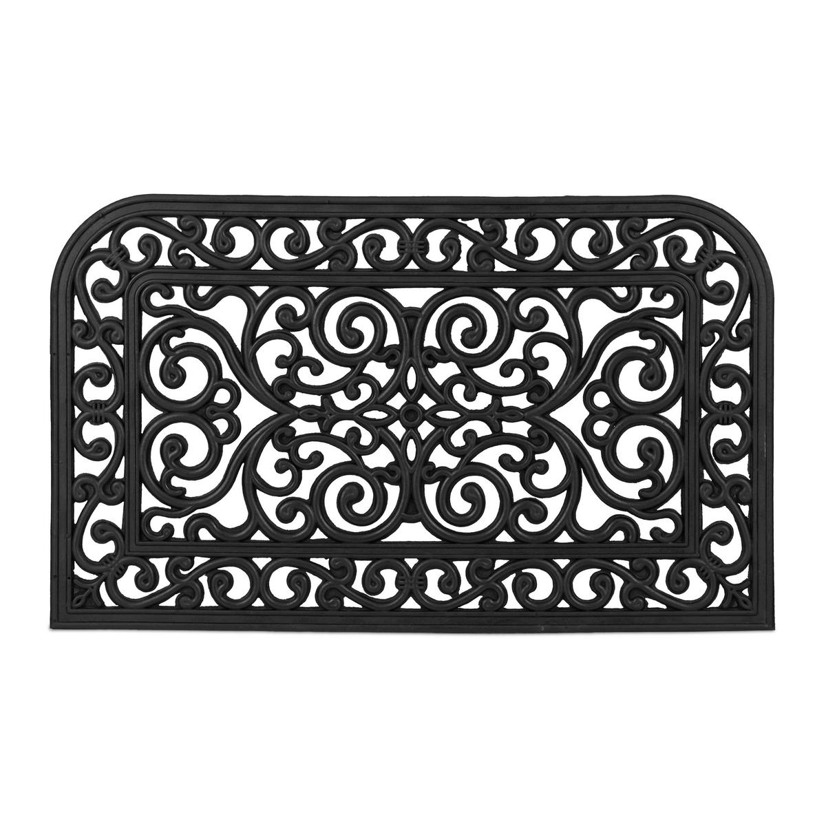 FUSSMATTE - Schwarz, Kunststoff (75/45cm) - Relaxdays