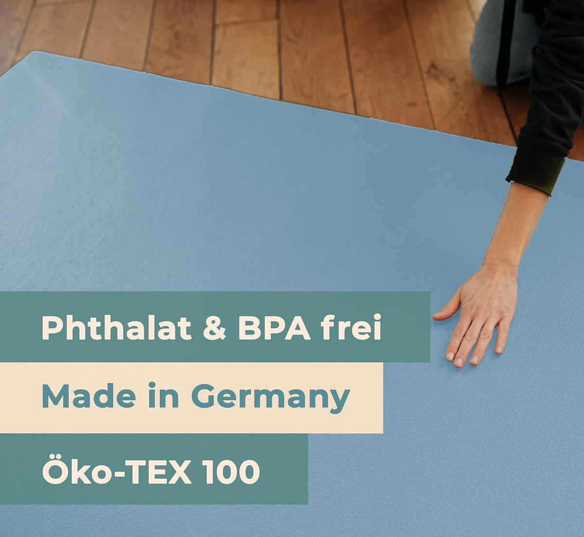 KRABBELMATTE 80cm X 240cm Hellblau - Hellblau, Textil (80/240cm) - Sanosoft