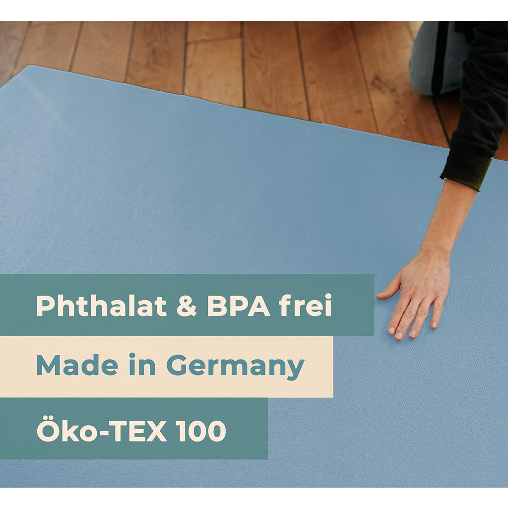 Thumbnail - Sanosoft Krabbelmatte, Hellblau, Textil, 120x160 cm, Oeko-Tex® Standard 100, Teppiche & Böden, Teppiche, Teppich Kinderz...